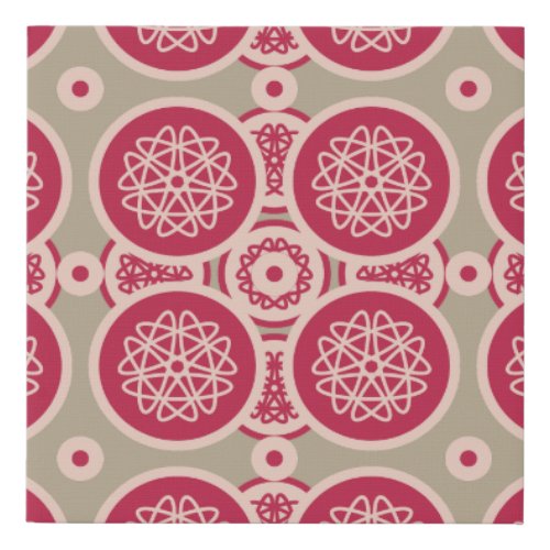 Nuclear Growth _ magenta on rye _ seamless pattern Faux Canvas Print