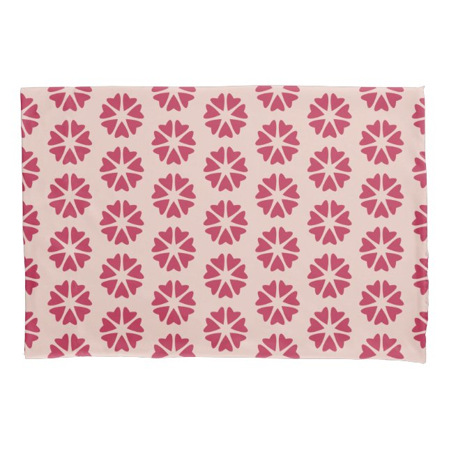 Nuclear Hearts  - magenta red - seamless pattern. Pillow Case (Front)