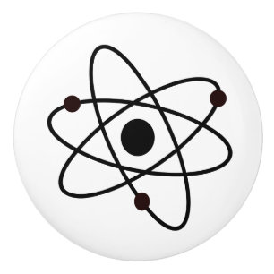 Nuclear MCM Modern Abstract Atomic Art Modernism Ceramic Knob