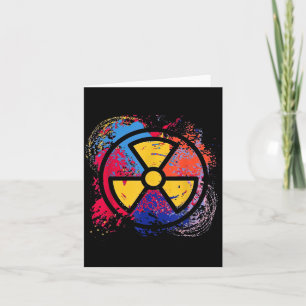 Nuclear Medicine Radiation Symbol Colorful Radiolo Card