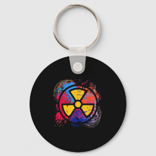Nuclear Medicine Radiation Symbol Colorful Radiolo Keychain
