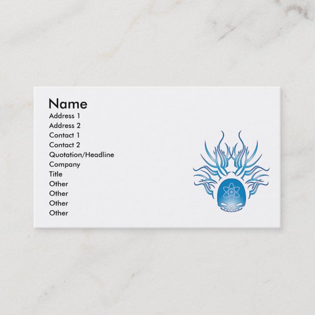 Nuclear Medicine Skull Business Card (Front)