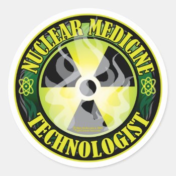 Nuclear Medicine Tech 2 Classic Round Sticker by fightcancertees at Zazzle