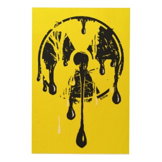 Nuclear meltdown wood wall art