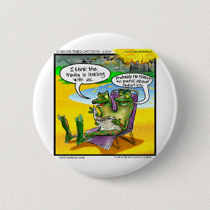 Nuclear Neighbors (Twin Frogs) Funny Gifts & Cards Pinback Button