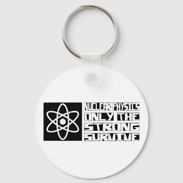 Nuclear Physics Survive Keychain (Front)