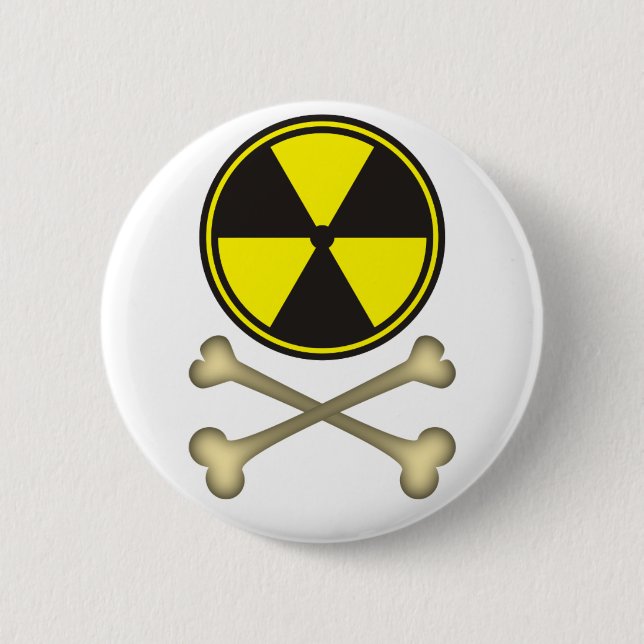 Nuclear power is dangerous button (Front)