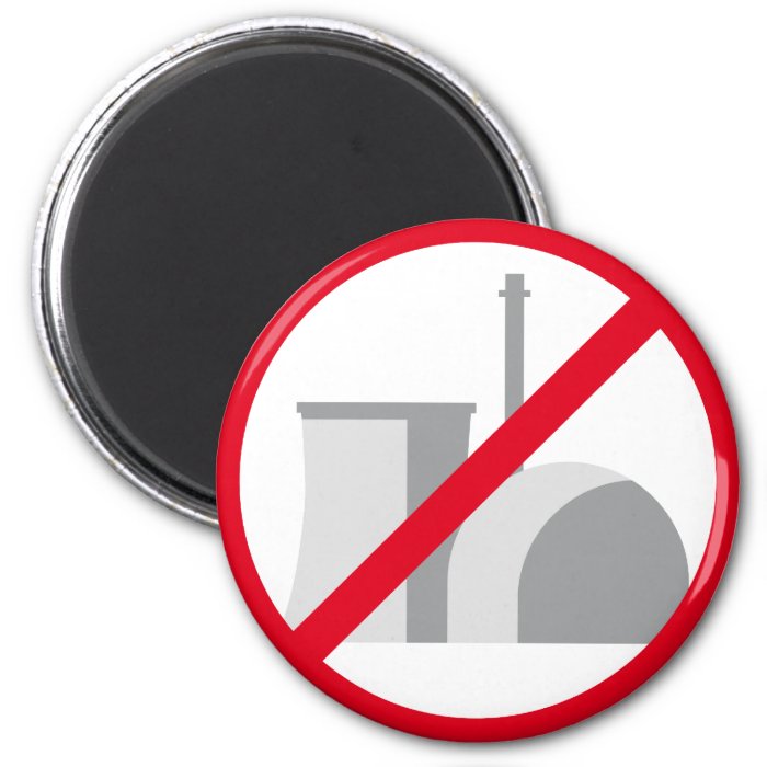 nuclear power   NO thank you Refrigerator Magnet