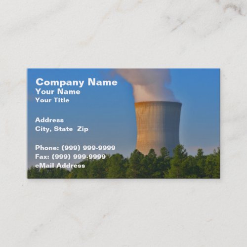Nuclear Power Plant Business Card