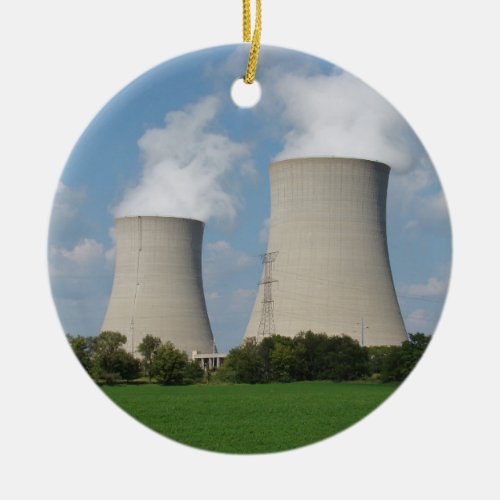 Nuclear Power Plant Cooling Towers Ceramic Ornament