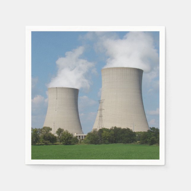 Nuclear Power Plant Cooling Towers Napkins (Front)