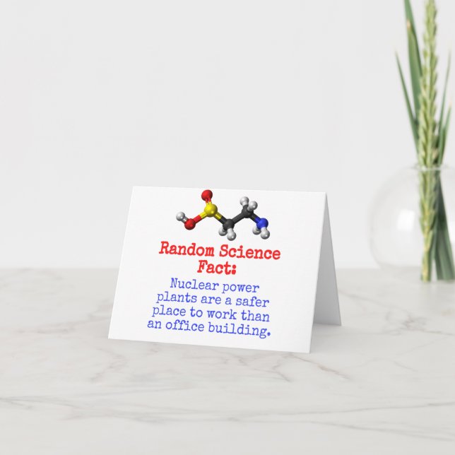 Nuclear Power Plants Are A Safer Place - Science F Card (Front)