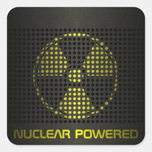 Nuclear Powered Square Sticker (Front)