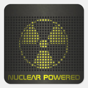 Nuclear Powered Square Sticker