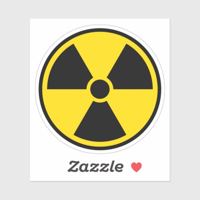 Radioactive Nuclear Symbol Triangle Decal Vinyl Sticker - 4 Pack Reflective, 2 Inches, 3 Inches, 4 Inches, 6 Inches - Ionizing Radiation Hazard Dannger Warning