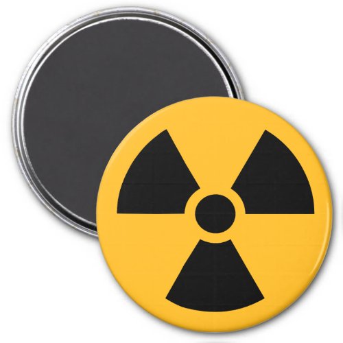 Nuclear radiation symbol magnet