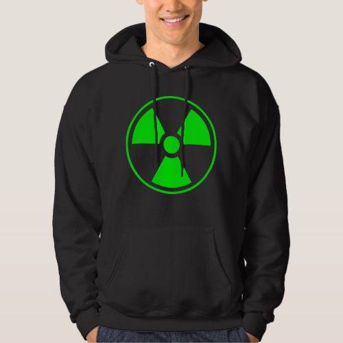 Nuclear Radioactive Radiation Symbol in green Hoodie