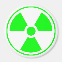 Nuclear Radioactive Radiation Symbol in green