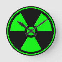 Nuclear Radioactive Radiation Symbol in green