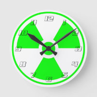 Nuclear Radioactive Radiation Symbol in green