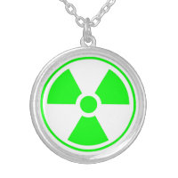 Nuclear Radioactive Radiation Symbol in green