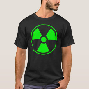 Nuclear Radioactive Radiation Symbol in green T-Shirt