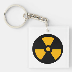 Nuclear radioactive sign keychain