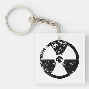Nuclear radioactive sign keychain