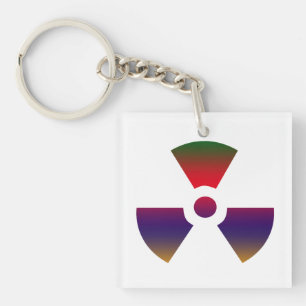 Nuclear radioactive sign keychain