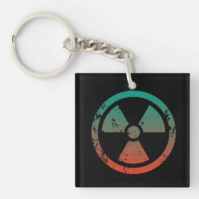 Nuclear radioactive sign keychain (Front)