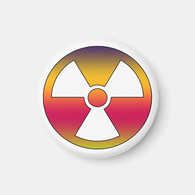 Nuclear radioactive sign magnet (Front)