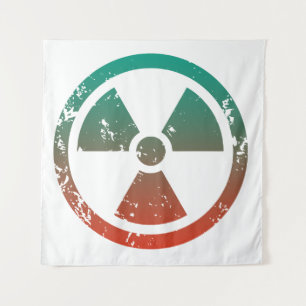 Nuclear radioactive sign tapestry
