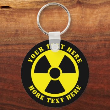 Nuclear Radioactive Symbol Black & Yellow Nuke Keychain by iprint at Zazzle