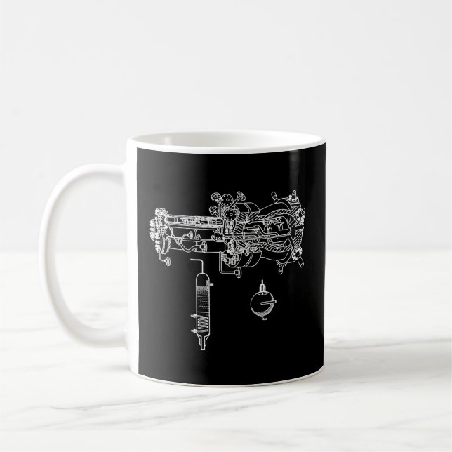 Nuclear Reactor Patent Nuclear Engineering Science Coffee Mug (Left)