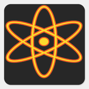 Nuclear symbol design square sticker