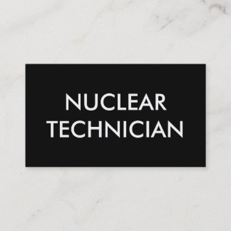 nuclear technician business card