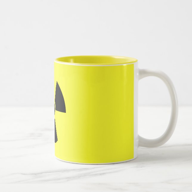Nuclear Trefoil Two-Tone Coffee Mug (Right)