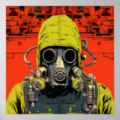 Nuclear Waste Man _ Vibrant Radioactive Superhero  Poster