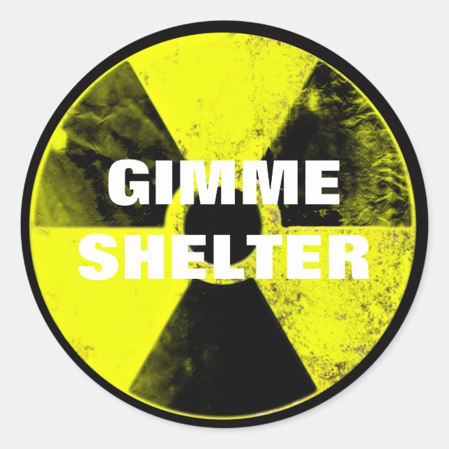 nuclear weapons classic round sticker (Front)