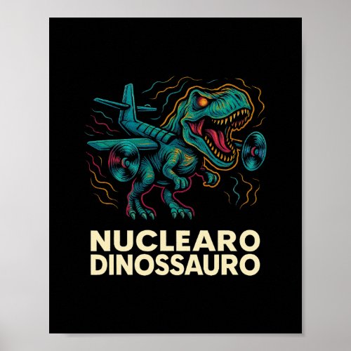 Nuclearo Dinossauro - Funny Italian Brainrot Kids  Poster