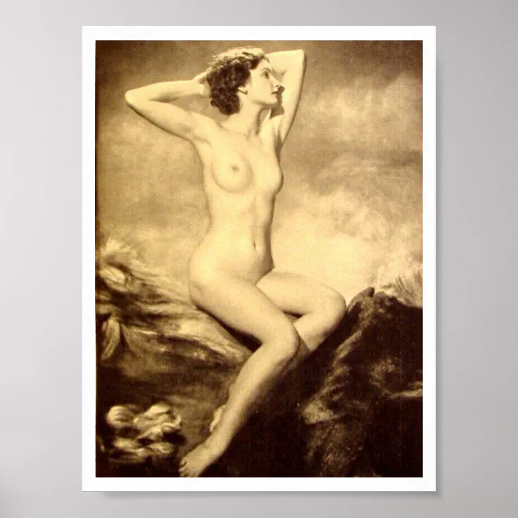 Nude, Beauty of the Female Form, Vintage  Poster