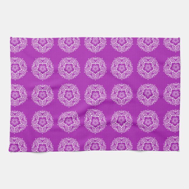 Nudibranch Mandala Kitchen Towel (Horizontal)