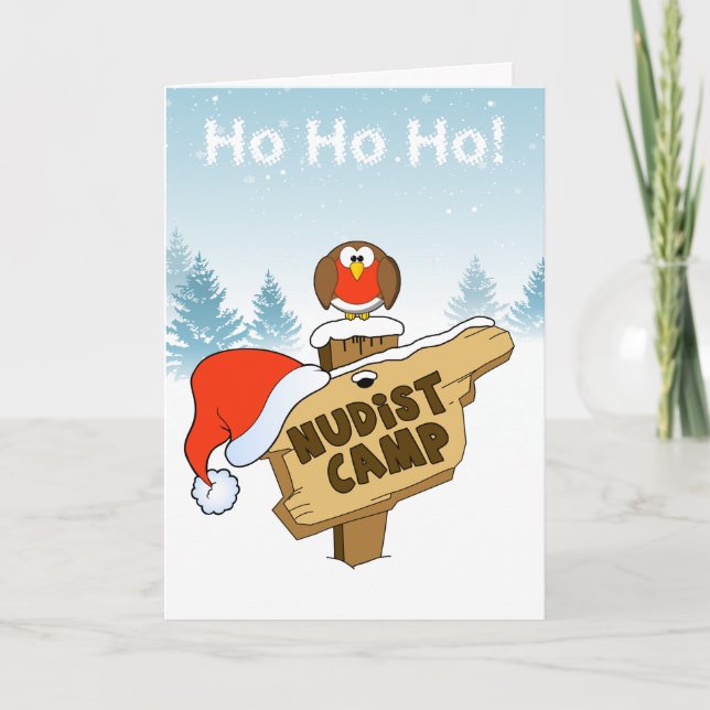 Nudist Camp Christmas Card (Front)