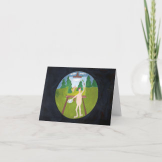 nudist painter note card