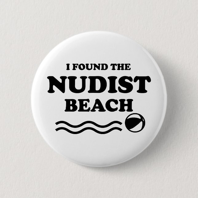 Nudists, Nudist Beach Button (Front)