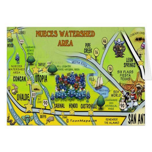 Nueces Watershed Area Cards (Front Horizontal)