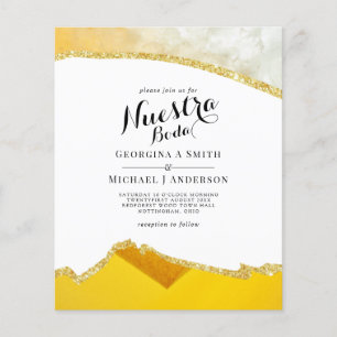 Nuestra Boda AGATE Gold Spanish Wedding INVITE