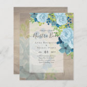 NUESTRA BODA Dusty Blue Floral BUDGET (Front/Back)
