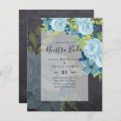 NUESTRA BODA Dusty Blue Floral BUDGET (Front/Back)