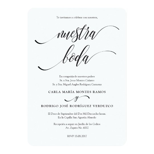 Spanish Wedding Invitations 1